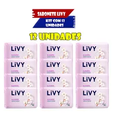 Sabonete Livy - Pacote com 12 Unidades de 85g (Camomila ou Algodão)