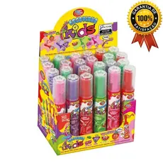 Escovinha Kids Bala Líquida 24un × 7g – Formato Escova, Sabores Sortidos – Doce Mix Candy