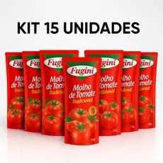 Kit Molho de Tomate Fugini 300g – Escolha 10 ou 15 Unidades – Super Fresquinho e Original