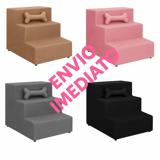 Envio Imediato - Escada Para Cachorro Gato Pet 3 Degraus