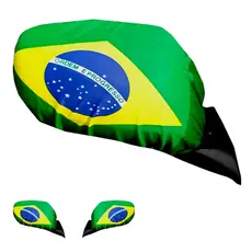 Capa Bandeira Do Brasil Para Retrovisor com Bandeira do Brasil 2un