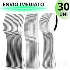 30 Pçs Talheres, 10 Peças Faca + 10 Peças Garfo + 10 Peças Colher Inox Promoção Talheres De Cozinha Super Alta Qualidade