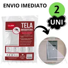 KIT 2 Tela Mosqueteira De Janela Com Velcro Autocolante Anti Inseto Pernilongo Muriçoca Dengue Ajustável Removível Fácil