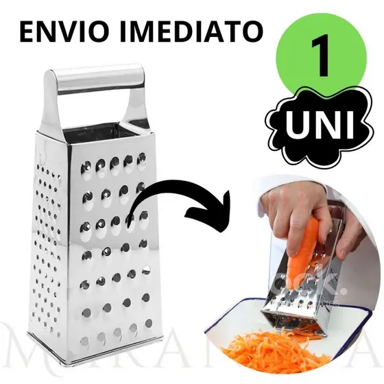 Ralador de Legume Frutas e Queijos Verduras Prático E Fácil de Aço 4 Faces Inoxidável Multifuncional 21 CM Raladores Versatilidade Preparação de Alimentos