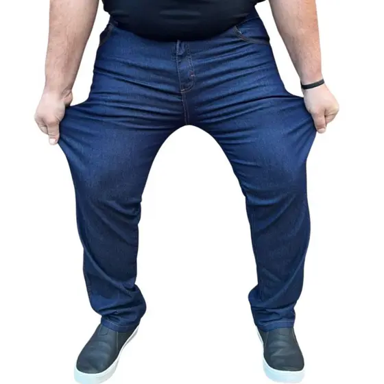 Calça Masculina Jeans Com Elastano Lycra 50, 52, 54, 56 Plus Size Direto da Fábrica