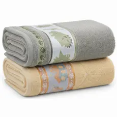 Kit 2 Toalhas de Banho Infantil 100% Algodão Soft Kids c/ Desenhos Bordado Menino Menina Super Macia