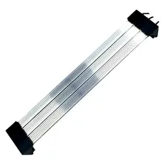 Luminária Aquanano com Suporte Mini Preto p/Aquário sem tampa com 3 barras com fonte e dimmer
