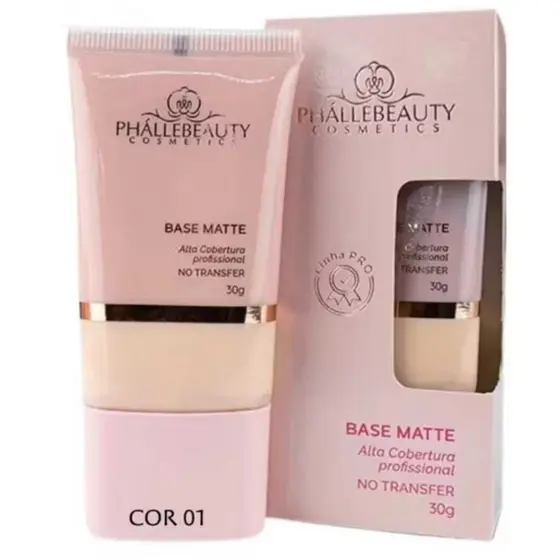 PhálleBeauty Base Matte Alta Cobertura 30g