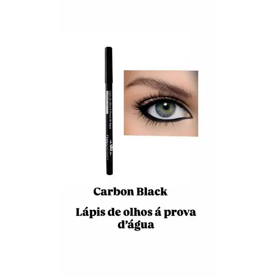 Lápis para Olhos Carbon Black Phállebeauty 24 horas á Prova de água