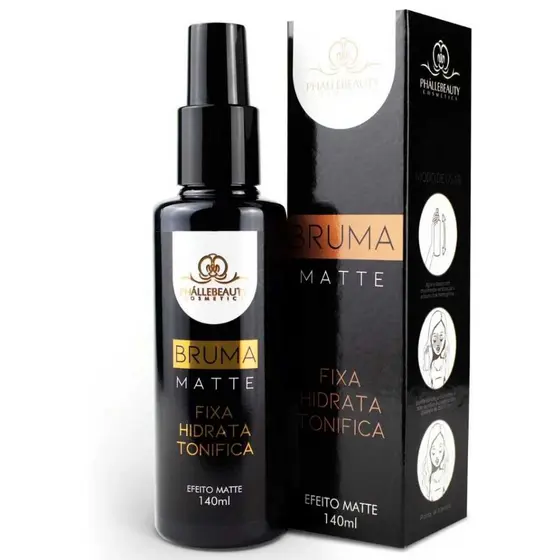 Bruma Fixadora Matte PhálleBeauty 140ml | Fixa Maquiagem + Hidrata e Tonifica