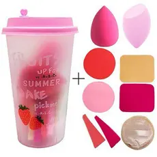 Kit Copo com 9 Esponjas de Maquiagem