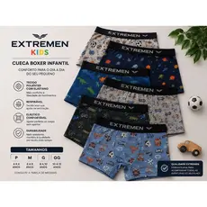 Kit  Cuecas Infantil Box Estampado Cueca Boxer Microfibra Menino