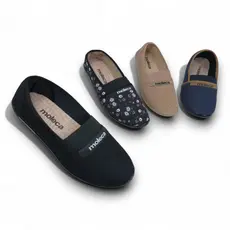 Sapatilha Feminina Moleca Elástico 52059 Tecido Confortável