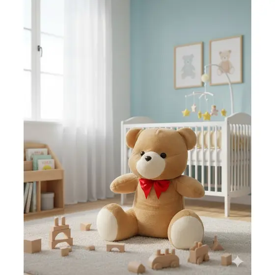 Urso Bege De Pelúcia Decoração Enfeite Imediato 18 cm Envio Imediato