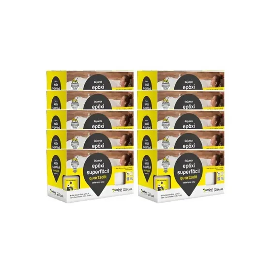 KIT 10 Rejunte Epóxi Super Fácil Impermeável 1Kg Quartzolit