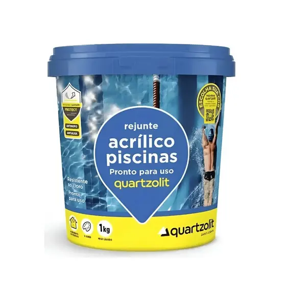Rejunte Acrílico Para Piscina Quartzolit Branco 1kg