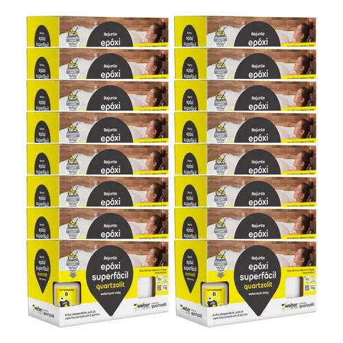 Kit 25 Rejunte Epóxi Super Fácil 1 Kg Impermeável Quartzolit