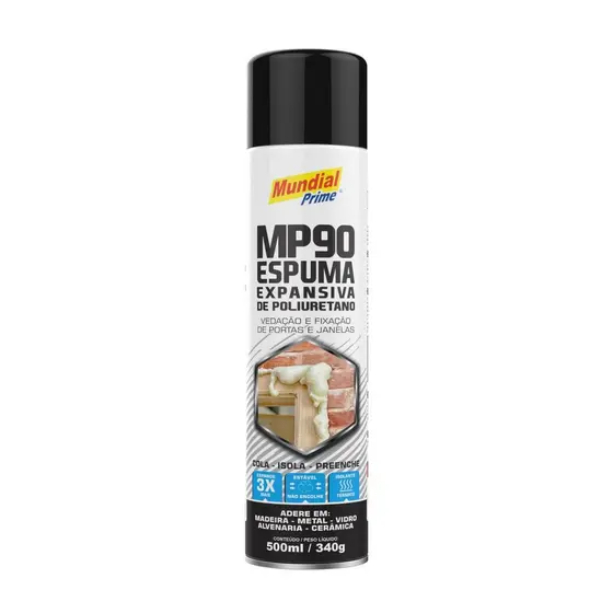 KIT 5 Espuma Expansiva Mundial Prime 500ml/340g