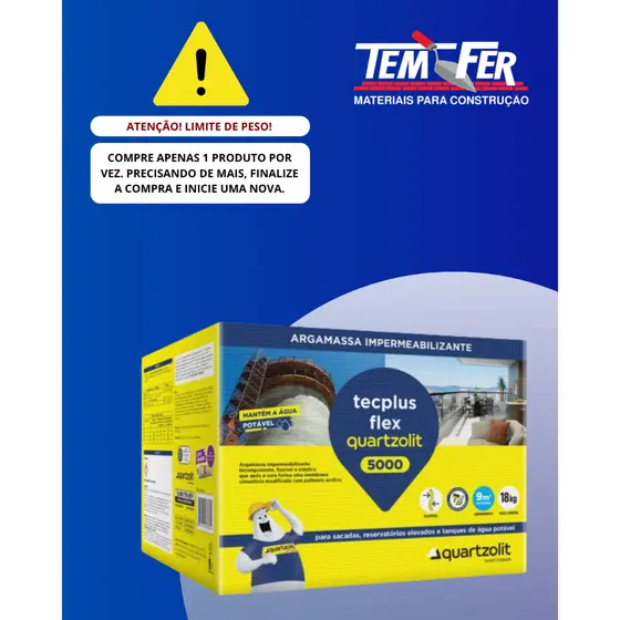 Impermeabilizante Tecplus Flex 5000 Quartzolit 18kg - PISCINAS E USO GERAL