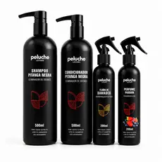 Shampoo Eliminador de Odores Condicionador Desembaraçador Perfume Passion Peluche | Kit Banho Pet para Cães