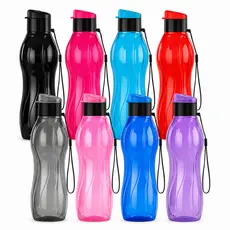 Garrafinha De água Squeeze Neon  Academia Escola Atacado 600 Ml