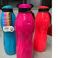 Garrafa  Garrafinha De Água Treino  Dieta Squeeze Neon Plástico Escola Academia 2000 Ml