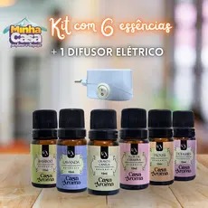 Essências Para Aromatizador com 1 Difusor elétrico + 6 Essencia Super Concentrada