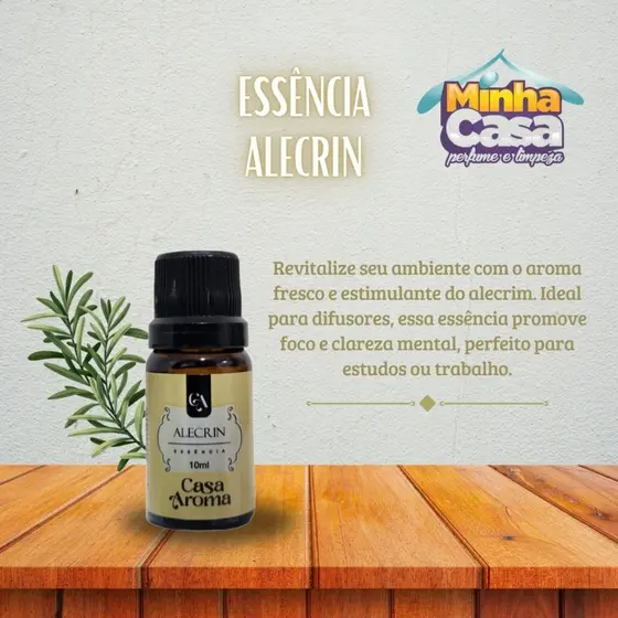 Essência Alecrim 10ml Casa Aroma Para Aromatizador Difusor Elétrico Cheirinho Perfumador de Ambiente