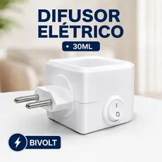 Difusor Aromatizador Elétrico Bivolt de Plástico Capacidade 30ml para Essências Pastilhas e Aromatizantes em Geral