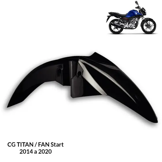 Paralama Dianteiro Cg Titan 150/160/Fan Start 2014 A 2020 Preto