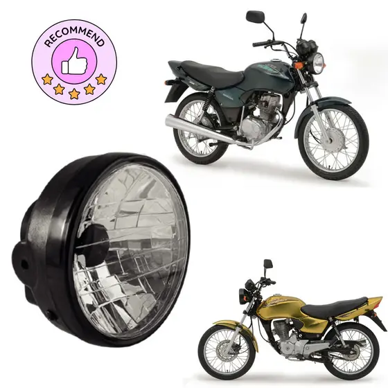 Farol Completo Cg Titan Ks Es Fan 125 2000 Até 2009 Preto