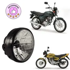 Farol Completo Cg Titan Ks Es Fan 125 2000 Até 2009 Preto