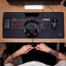 Kit Gamer Teclado Mouse Mousepad Headset Dazz Novacore 4 Em 1 RGB