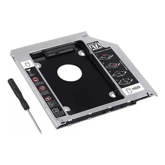 Adaptador Caddy Universal Para Hd Ssd Sata Notebook 12,7mm Fy-481