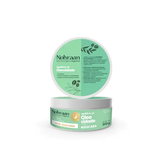 Máscara Vegana Controle de Oleosidade | Nohraan – 300g