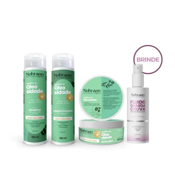 Kit Controle da Oleosidade Veg + Fluído Guarda Chuva 160ml