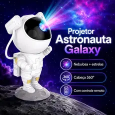 Astronauta Projetor De Luz led Estrela Galáxia Nebulosa Controle USB