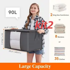 Saco Organizador para Cobertor Caixa Organizadora Casaco Guarda Roupa Grande Caixa de Anti-Poeira Multiu