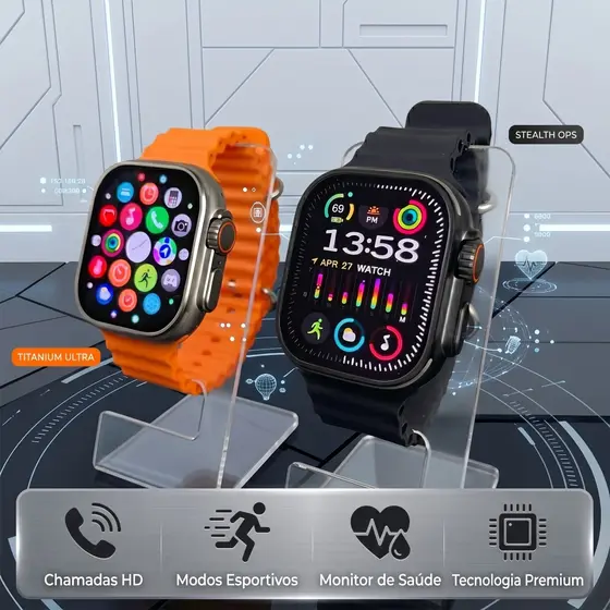 Smartwatch 10 Ultra Plus Bluetooth Relógio Inteligente para Esporte Trabalho Academia Chamada