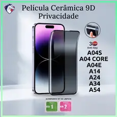 Pelicula de Ceramica 9D Privacidade Anti Spy Para Samsung A06 A16 A26 A36 A56