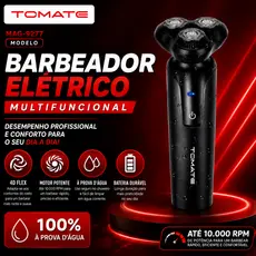 Barbeador Elétrico Multifuncional 4D Recarregável À Prova D’Água Bivolt