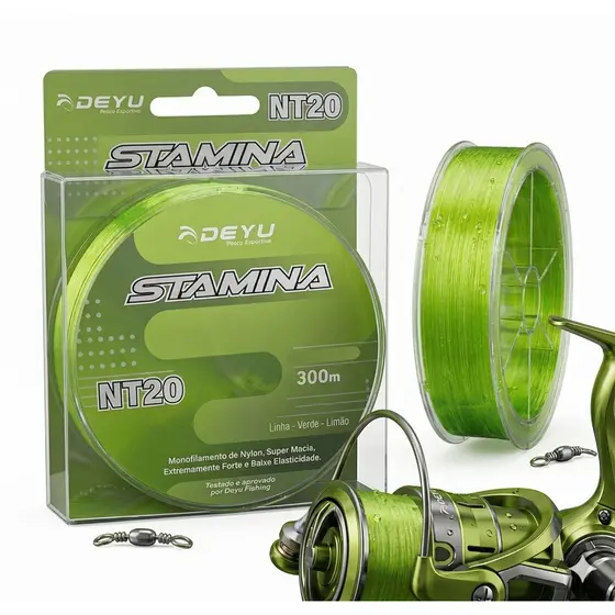 Linha Para Pesca Monofilamento NT20 300M Varias Bitola Baixa Memoria Linha Pesca Molinete Caretillha