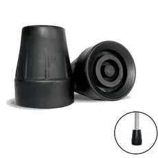 Ponteira de Borracha para Muleta, Protetor de Bengala Kit com 2 Unidades ou 4 Unidades 3/4 (19mm)