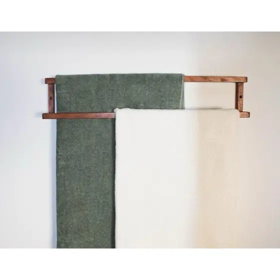 Suporte para toalha e panos, nicho para banheiro e cozinha de madeira maciça pinus