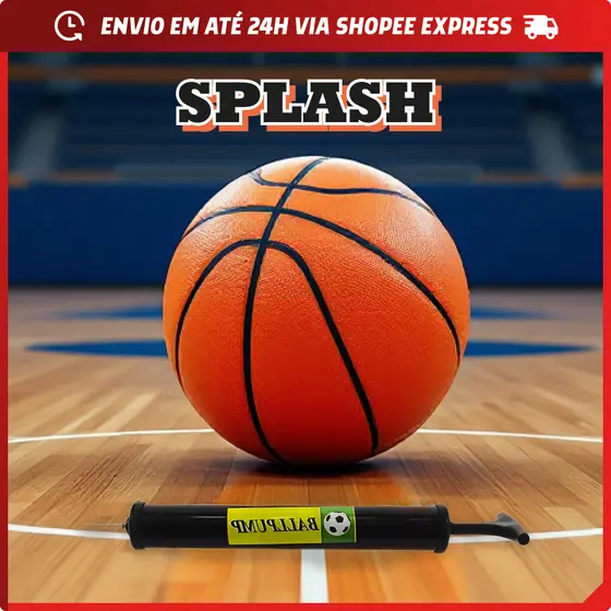 Bola de Basquete Tamanho Oficial N7 e N3 Calibrada ou Kit Bola de Basquete + Bomba