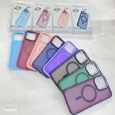 Capa Magnétic Fosca Para iPhone 15 14 13 12 11 Pro Max14 Plus Traseira Rígida De Silicone À Prova De Choqu
