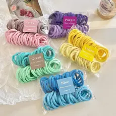 KIT Até 150 Unidades Xuxinhas de Cabelo Sem Costura - Alta Elasticidade e Cores Doces Para Crianças e Adultos - WL