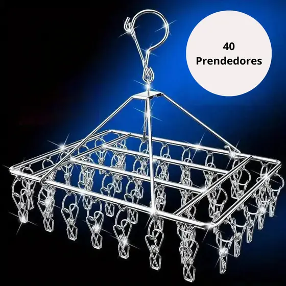 Varal 40/30/20 Clips Inox Prendedores Pratico E Retrátil Cabide Para Roupas Intimas Para Pequenas