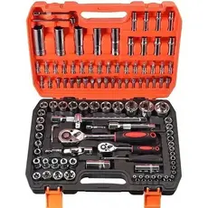 Kit de Ferramentas 108 ou 53 Peças Soquete Sextavado Catraca Chave Maleta Multi-função Profissional