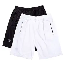 2 Bermuda Short  Fit Refletivo Com Zíper Masculina Casual- Treino- Academia -Esportes- Exercícios